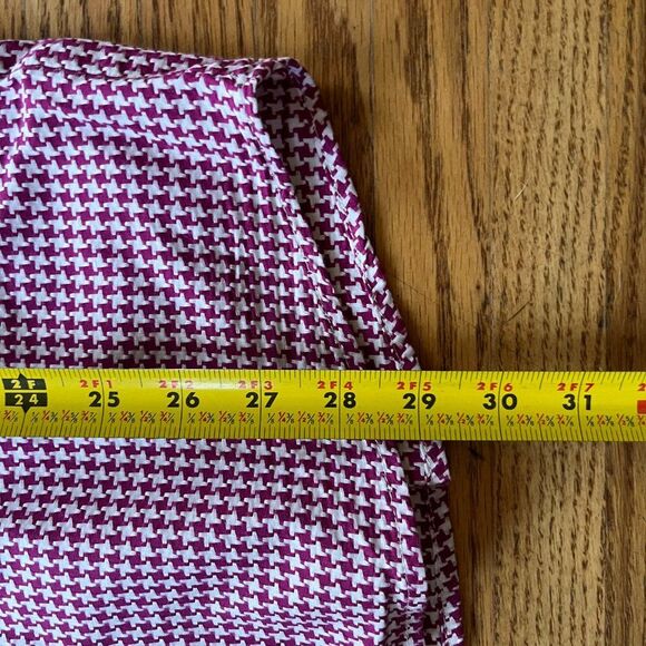 MR TURK Purple Houndstooth Long Sleeve Button Up Shirt   Men’s Size Medium - Picture 8 of 10